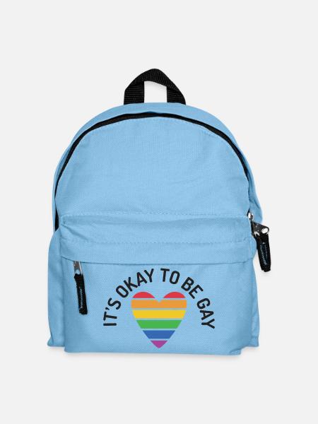 Es ist in Ordnung, schwul zu sein - Kinder Rucksack - Hellblau