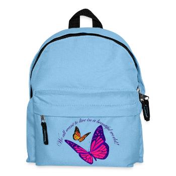 Neon Butterfly Magic - Kids' Backpack - light blue - Front