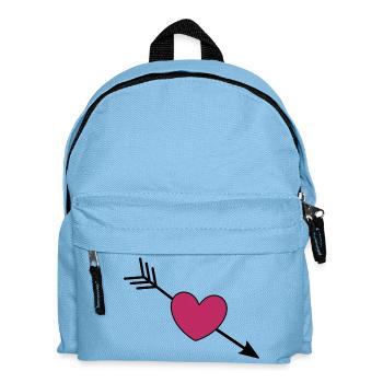 violettes Herz Herzen violett rot Valentinstag - Kinder Rucksack - Hellblau - Vorne