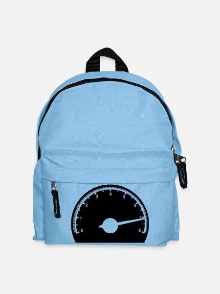 Auto-Schnitt-Drehzahlmesser - Kinder Rucksack - Hellblau