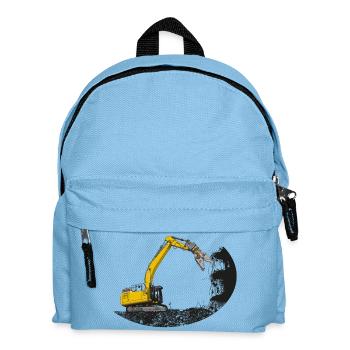 Tear-off excavator with scrap shears - Kids' Backpack - light blue - Front