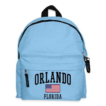 Orlando Florida Design with USA Flag - Kids' Backpack - light blue - Front
