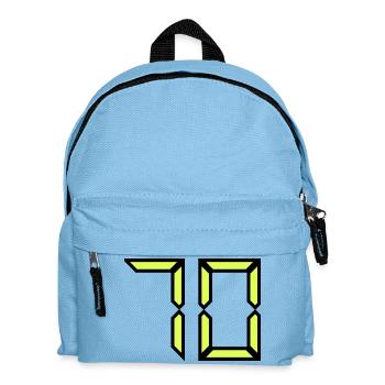 70. 70 ANS. 70e ANNIVERSAIRE. ANNIVERSAIRE 70 ANS. - Sac à dos Enfant - bleu clair - Devant