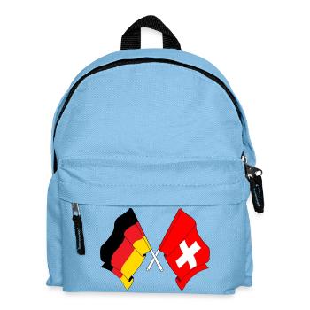 Flag of Germany and flag Switzerland - Kids' Backpack - light blue - Front