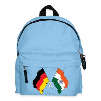Flag of Germany and flag India - Kids' Backpack - light blue - Front