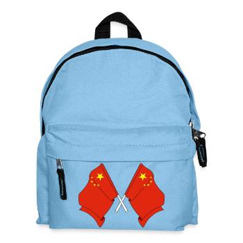 Two flags China - Kids' Backpack - light blue - Front