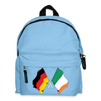 Flagge von Deutschland und Flagge von Irland - Kinder Rucksack - Hellblau - Vorne