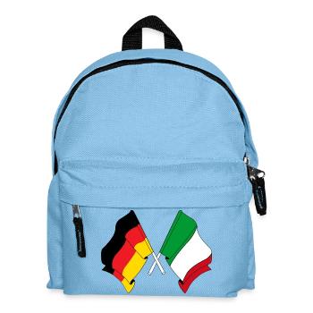 Flag of Germany and flag Italy - Kids' Backpack - light blue - Front