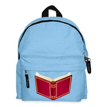 offenes rotes Buch für Santa Claus und Weihnachten - Kinder Rucksack - Hellblau - Vorne