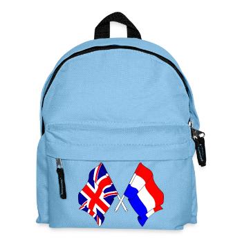 Flag of England and flag of the Netherlands - Kids' Backpack - light blue - Front