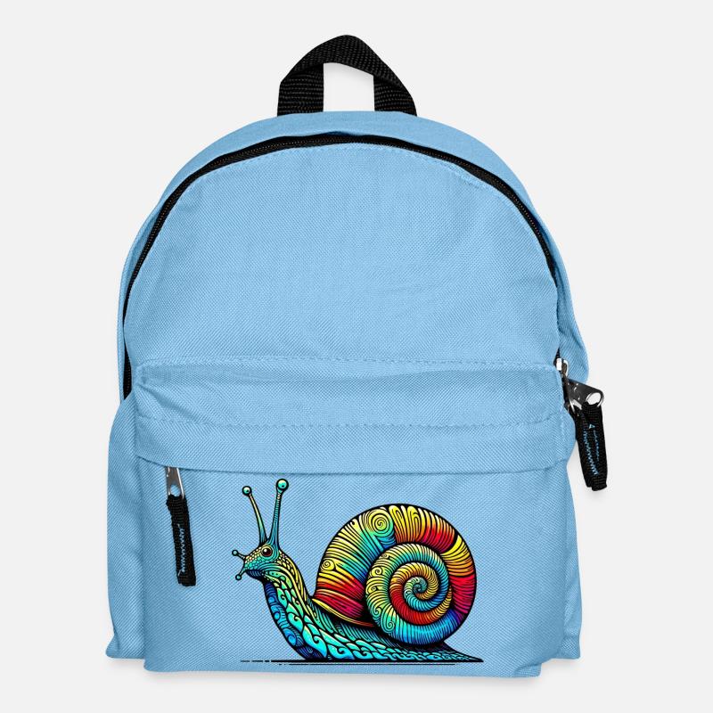Escargot - Sac à dos Enfant - bleu clair