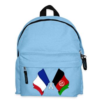 Flag of France and Afghanistan - Kids' Backpack - light blue - Front