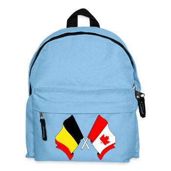 Drapeau de la Belgique, drapeau du Canada - Sac à dos Enfant - bleu clair - Devant