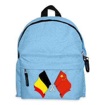 Drapeau Belgique Drapeau Chine - Sac à dos Enfant - bleu clair - Devant
