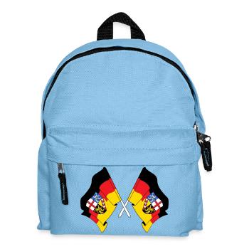 Flags crossed Saarland - Kids' Backpack - light blue - Front