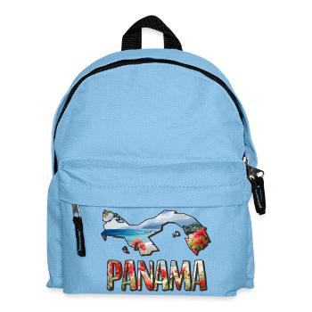 Watercolor Map Panama - Kids' Backpack - light blue - Front