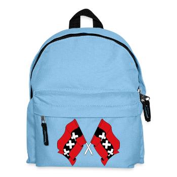 Two flags Amsterdam Netherlands - Kids' Backpack - light blue - Front