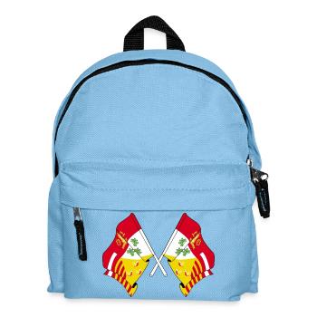 Two flags province of Liège Belgium - Kids' Backpack - light blue - Front