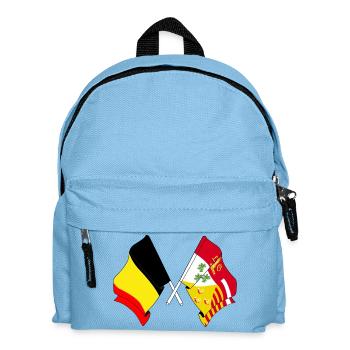 Drapeau de la Belgique, drapeau Liège - Sac à dos Enfant - bleu clair - Devant