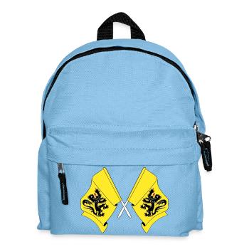 Two flags of Flanders Belgium - Kids' Backpack - light blue - Front