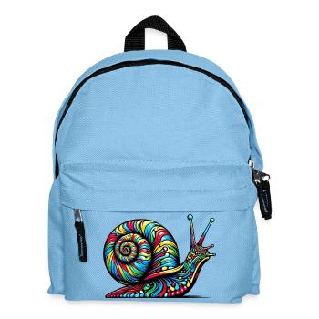 Schnecke - Kinder Rucksack - Hellblau - Vorne