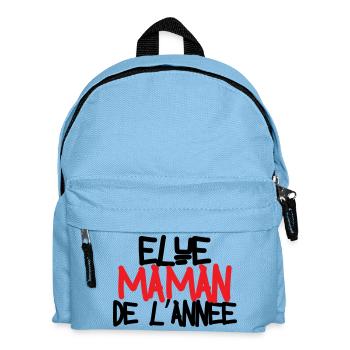 élue Maman de l'année - fête des mères - Sac à dos Enfant - bleu clair - Devant