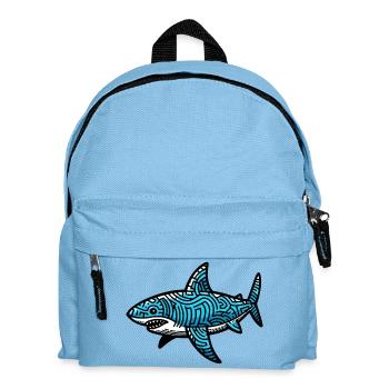 Shark - Kids' Backpack - light blue - Front
