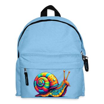 Schnecke - Kinder Rucksack - Hellblau - Vorne
