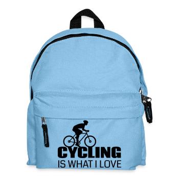 Fahrradfahren ist was ich liebe - Kinder Rucksack - Hellblau - Vorne