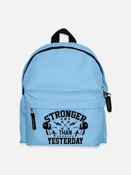 Stärker als gestern - Kinder Rucksack - Hellblau