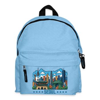 Seoul City, Corée du Sud - Sac à dos Enfant - bleu clair - Devant