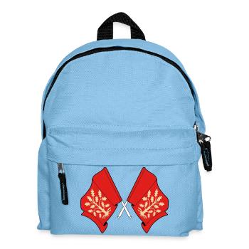 Gekreuzte Fahnen von Agder Symbolisches Design - Kinder Rucksack - Hellblau - Vorne
