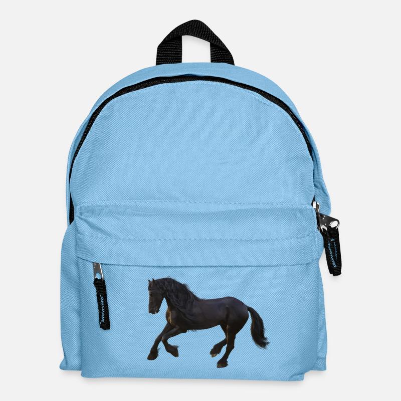 Pferd - Kinder Rucksack - Hellblau
