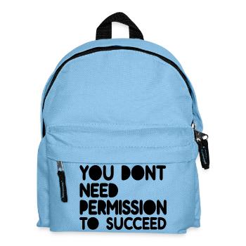 Vintage Botanical Leaf Pattern - Kids' Backpack - light blue - Front