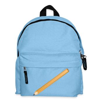 Schlichtes Bleistift Motiv – klassisch und kreativ - Kinder Rucksack - Hellblau - Vorne