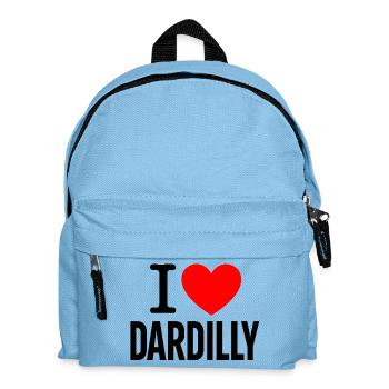I LOVE DARDILLY model to print on everything - Kids' Backpack - light blue - Front