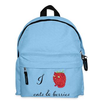 J'adore les chats et les baies - Sac à dos Enfant - bleu clair - Devant