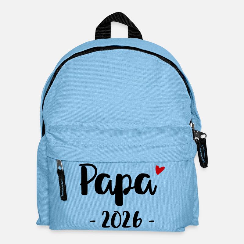 Papa 2026 Design für alle werdenden Väter - Kinder Rucksack - Hellblau