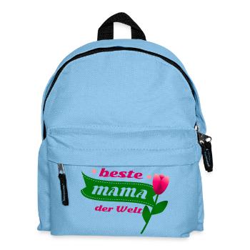 Best Mom in the World Design Gift - Kids' Backpack - light blue - Front