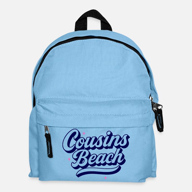 Cousins Beach – Retro Script Design - Kinder Rucksack - Hellblau