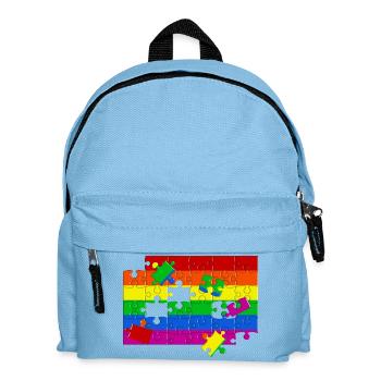 LGTBQ+ Flag Puzzle - Kids' Backpack - light blue - Front