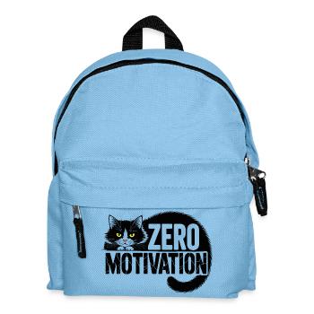 Zero Motivation Cat - Kids' Backpack - light blue - Front