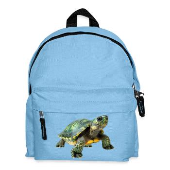 Motif Tortue Jaune Vert - Sac à dos Enfant - bleu clair - Devant