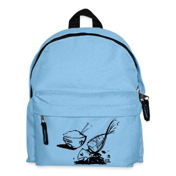 Fisch und Reis - Kinder Rucksack - Hellblau - Vorne