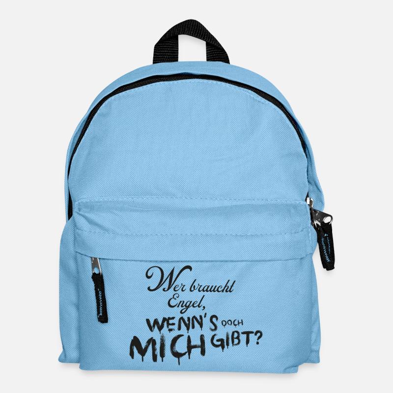 Who needs angels when I exist - Kids' Backpack - light blue