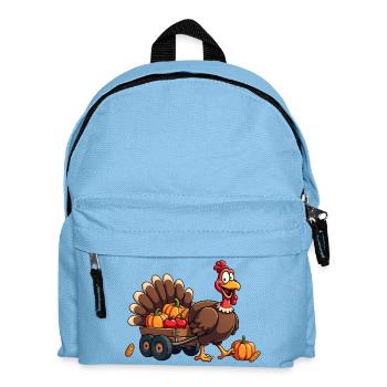 Thanksgiving Funny Thanksgiving Turkey - Kids' Backpack - light blue - Front