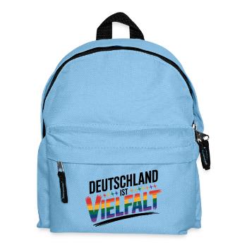 Deutschland ist Vielfalt - Cool Pride Logo - Kinder Rucksack - Hellblau - Vorne
