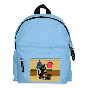 Meeko-Einkaufen - Kinder Rucksack - Hellblau - Vorne