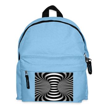Black and white spiral vortex - Kids' Backpack - light blue - Front