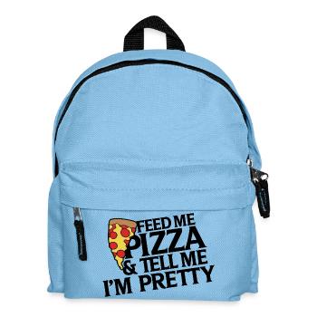 Pizza Slice Pop Art - Kinder Rucksack - Hellblau - Vorne